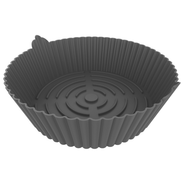 Imagen 4 Pack de 3 moldes de silicona para freidoras de aire de 5 a 8 litros. Accesorios BPA Free con diseño de circulación de aire y fácil limpieza para cocina saludable.