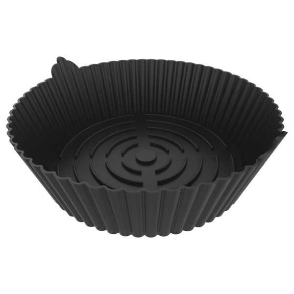 Imagen 6 Pack de 3 moldes de silicona para freidoras de aire de 5 a 8 litros. Accesorios BPA Free con diseño de circulación de aire y fácil limpieza para cocina saludable.