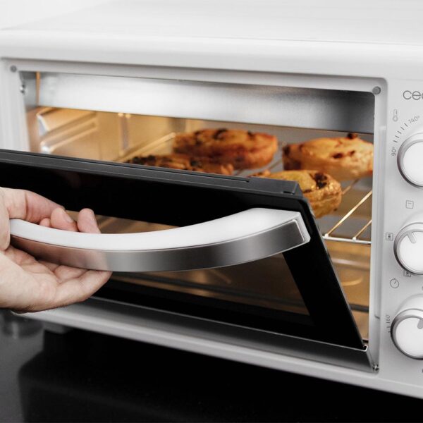 Imagen 8 Horno de sobremesa Cecotec Bake&Toast 2600 White 4Pizza de 26 litros. Incluye piedra para pizzas, convección y 6 funciones para resultados profesionales en casa.