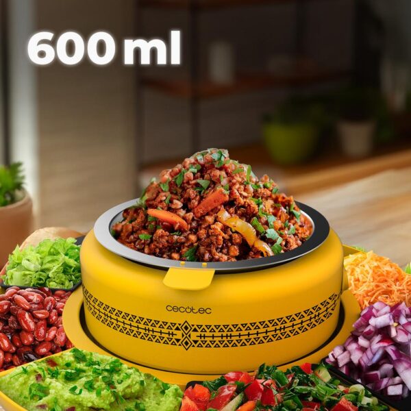 Imagen 5 Máquina para tacos Fun Taco ¡Ándale! con revestimiento RockStone y capacidad para 3 tortillas. 750 W de potencia, calentamiento rápido y placas antiadherentes.