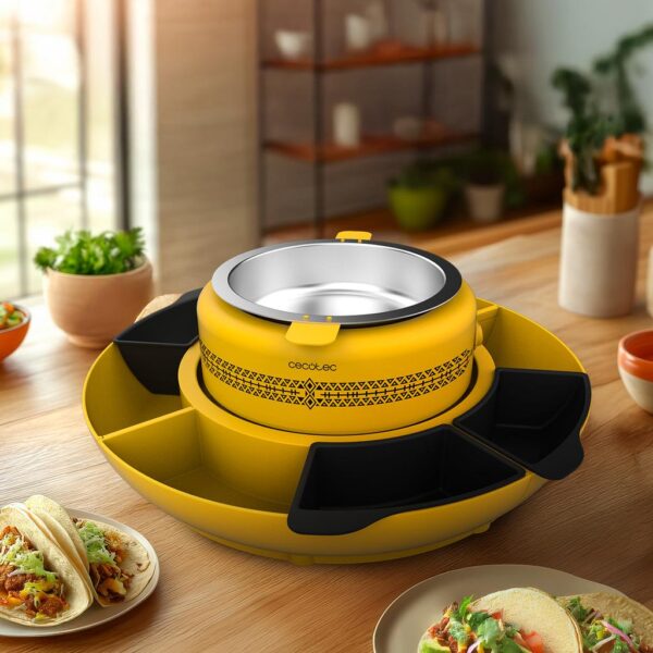 Imagen 6 Máquina para tacos Fun Taco ¡Ándale! con revestimiento RockStone y capacidad para 3 tortillas. 750 W de potencia, calentamiento rápido y placas antiadherentes.