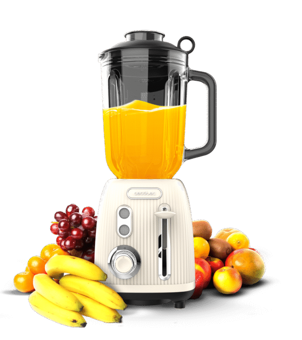 Vista frontal del microondas digital Cecotec Proclean 2500 con panel de control táctil y mando giratorio