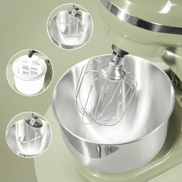 Imagen 6 Batidora amasadora Cecotec de 1200 W con 5 funciones, bol de 5 litros y función heladera. Repostería profesional con diseño vintage y movimiento planetario.