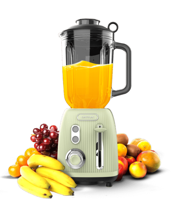 Vista frontal del microondas digital Cecotec Proclean 2500 con panel de control táctil y mando giratorio