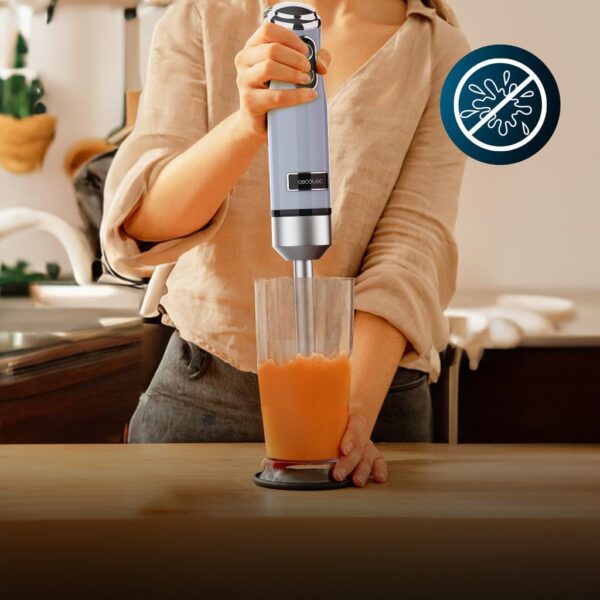 Imagen 8 Batidora de mano retro de 1200 W con cuchillas de titanio negro y velocidad ajustable. Resultados profesionales con un diseño vintage exclusivo en color azul.