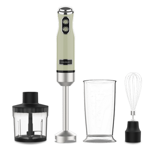 3946-Imagen-2 Imagen 2 Batidora de mano Power RetroGreen 1200MAX Cream&Crush con 1200 W, cuchillas de titanio negro y diseño retro. Potencia y estilo para resultados perfectos.