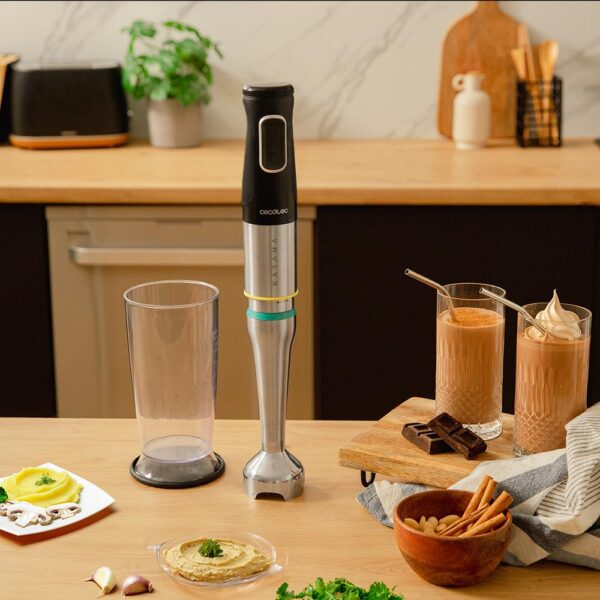 Imagen 6 Batidora Cecotec Katana 15 Jar B con 1500 W, tecnología Perreo Move, pie XL y 21 velocidades. Tritura con precisión y sin salpicaduras con resultados óptimos.