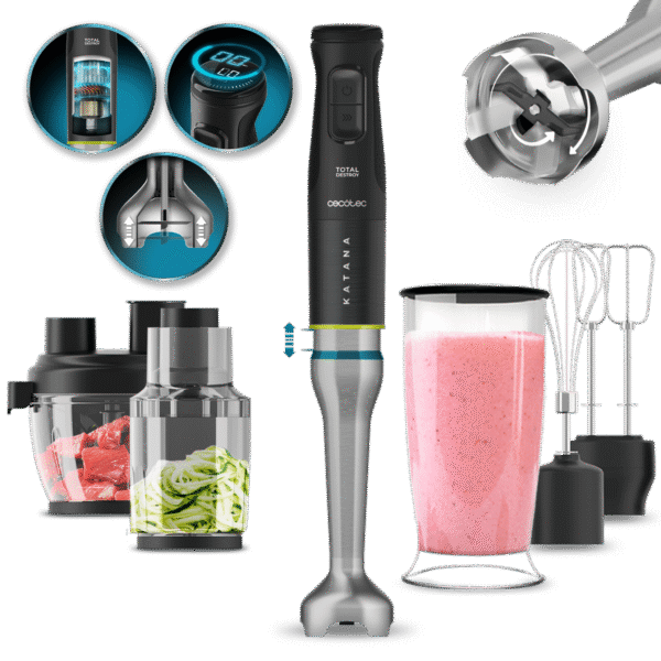 Vista frontal del microondas digital Cecotec Proclean 2500 con panel de control táctil y mando giratorio