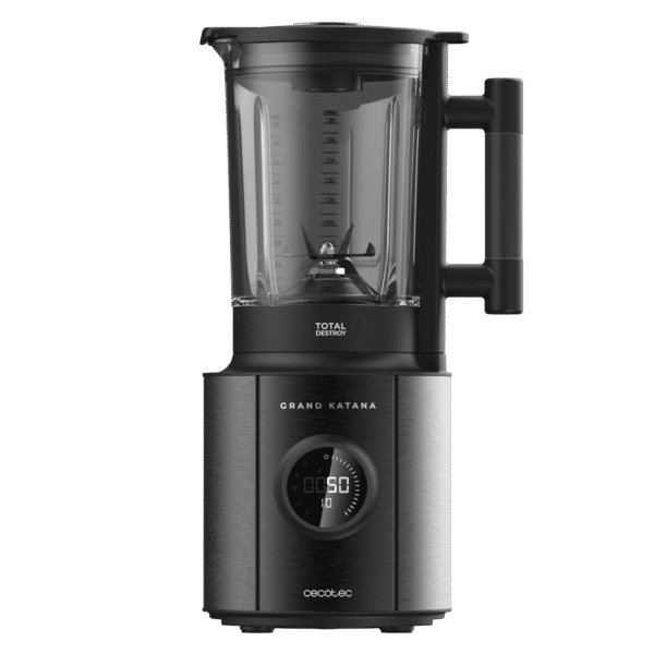 Imagen 2 Batidora Cecotec Grand Katana 2700Max con tecnología Total Destroy, 2700 W de potencia, jarra de vidrio de 1,8 L, cuchillas contracortantes y pantalla LED.