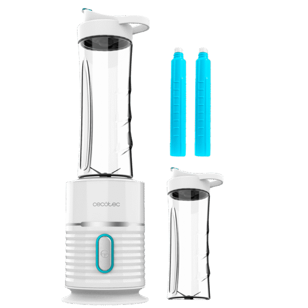 Imagen 2 Batidora de smoothies Cecotec Power Titanium 500 EasyGo con 500 W, 4 cuchillas de titanio negro y vaso portátil de 600 ml para batidos rápidos y sanos.