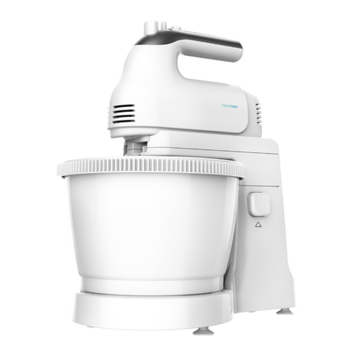 Imagen 2 Batidora de varillas PowerTwist 500 Gyro de 500 W con bol autogiratorio de 3,5 litros, 5 velocidades y función turbo para repostería profesional en casa.