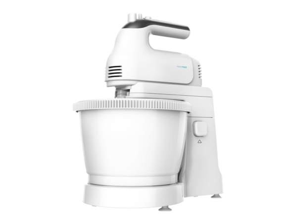 Imagen 2 Batidora de varillas PowerTwist 500 Gyro de 500 W con bol autogiratorio de 3,5 litros, 5 velocidades y función turbo para repostería profesional en casa.