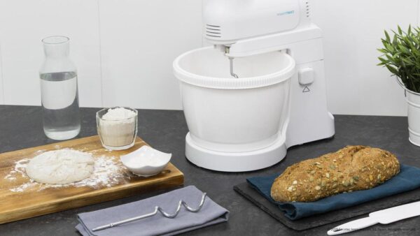 Imagen 5 Batidora de varillas PowerTwist 500 Gyro de 500 W con bol autogiratorio de 3,5 litros, 5 velocidades y función turbo para repostería profesional en casa.