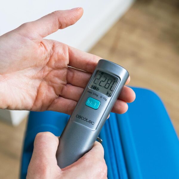 4161-Imagen-5 Imagen 5 Báscula de viaje Bamba TravelControl 5000 EcoPower sin pilas. Con dinamo, capacidad de 50 kg y diseño compacto. Ideal para pesar maletas con máxima precisión.