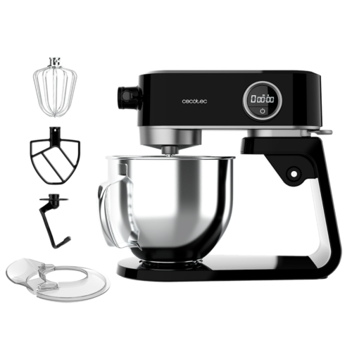 Vista frontal del microondas digital Cecotec Proclean 2500 con panel de control táctil y mando giratorio