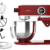 Imagen 2 Batidora amasadora Cecotec Twist&Fusion 4000 Luxury Red de 800 W con motor DC, cuerpo de aluminio fundido, 8 velocidades y bol de acero inoxidable de 5,2 litros.