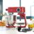 Imagen 7 Batidora amasadora Cecotec Twist&Fusion 4000 Luxury Red de 800 W con motor DC, cuerpo de aluminio fundido, 8 velocidades y bol de acero inoxidable de 5,2 litros.