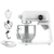 Imagen 2 Batidora amasadora Twist&Fusion 4500 Luxury White de 800 W con cuerpo de aluminio, motor DC, 8 velocidades y bol de acero inoxidable de 5,2 L para repostería.