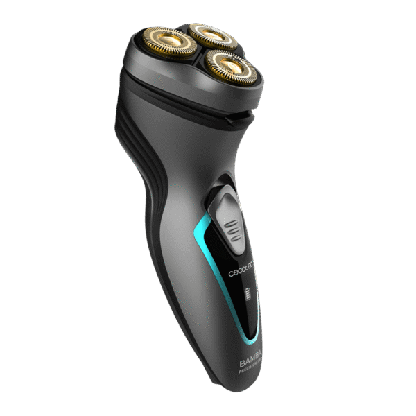 Imagen 2 Afeitadora rotativa Bamba PrecisionCare Titanium PerfectCut con cuchillas de acero inoxidable y titanio, cabezal 3D y 40 minutos de autonomía.