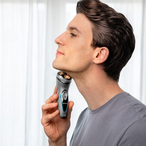 Imagen 4 Afeitadora rotativa Bamba PrecisionCare Titanium PerfectCut con cuchillas de acero inoxidable y titanio, cabezal 3D y 40 minutos de autonomía.