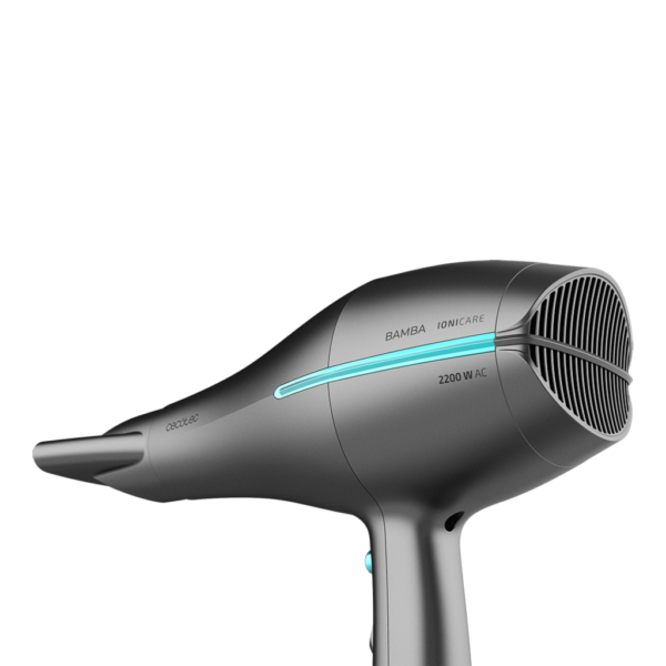 4203-Imagen-3 Imagen 3 Secador de pelo iónico Bamba IoniCare 5300 Maxi Aura Black de 2200 W con motor AC. Incluye difusor, concentrador y función de aire frío para un acabado profesional.