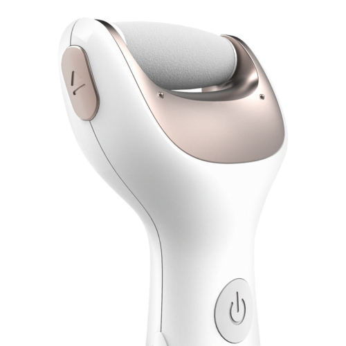 Imagen 2 Lima eléctrica para pies Cecotec Bamba SkinCare Silky con batería de litio. Cuenta con diseño ergonómico, uso inalámbrico o con cable y 2 rodillos distintos.