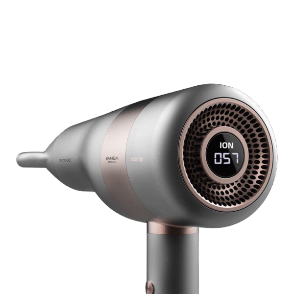 Imagen 3 Secador de pelo iónico Bamba IoniCare 6000 RockStar Vision con motor digital de 2000 W, pantalla LCD, 5 ajustes de temperatura y tecnología Real Ion para brillo.