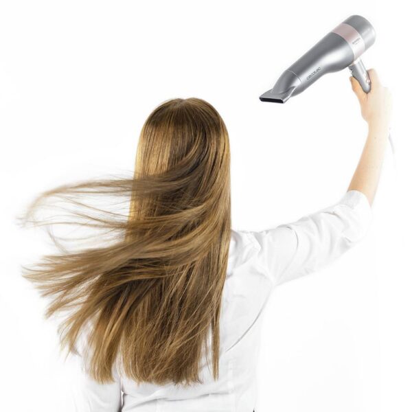 Imagen 7 Secador de pelo iónico Bamba IoniCare 6000 RockStar Vision con motor digital de 2000 W, pantalla LCD, 5 ajustes de temperatura y tecnología Real Ion para brillo.