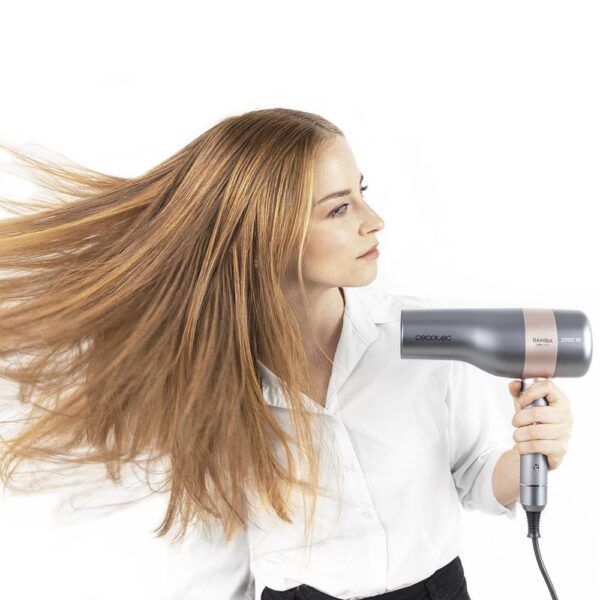 Imagen 8 Secador de pelo iónico Bamba IoniCare 6000 RockStar Vision con motor digital de 2000 W, pantalla LCD, 5 ajustes de temperatura y tecnología Real Ion para brillo.