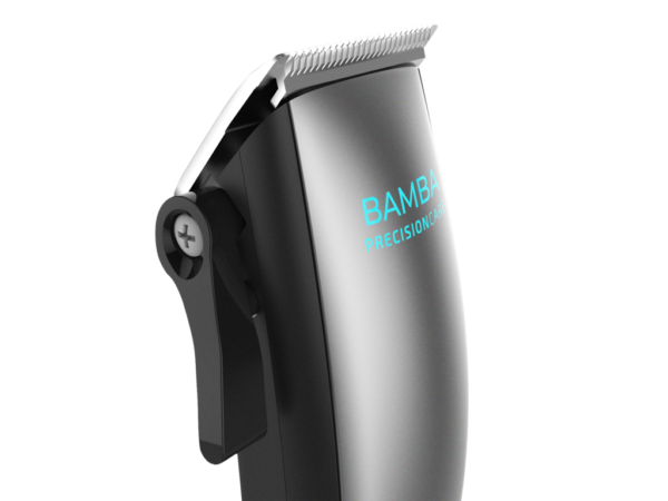 Imagen 3 Cortapelos profesional con cuchillas de titanio, 9 peines guía y palanca de ajuste. Máxima precisión y potencia constante con cable para resultados de peluquería.