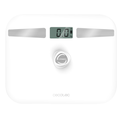 Imagen 2 Báscula de baño Cecotec EcoPower 10200 Smart Healthy White sin pilas. Conexión App, vidrio templado y sensores de alta precisión para un control exacto.