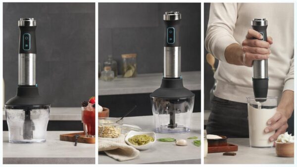 Imagen 7 Batidora de mano Power TitanBlack 1500 XL Cream&Crush con 1500 W, cuchillas de titanio y pie XL. Perfecta para triturar hielo y lograr texturas profesionales.