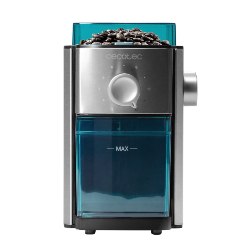 Imagen 2 Molinillo de café SteelMill 2000 Adjust con 150 W, muelas planas y 17 niveles de molienda. Depósito de 250 g y cuerpo de acero inoxidable de alta calidad.