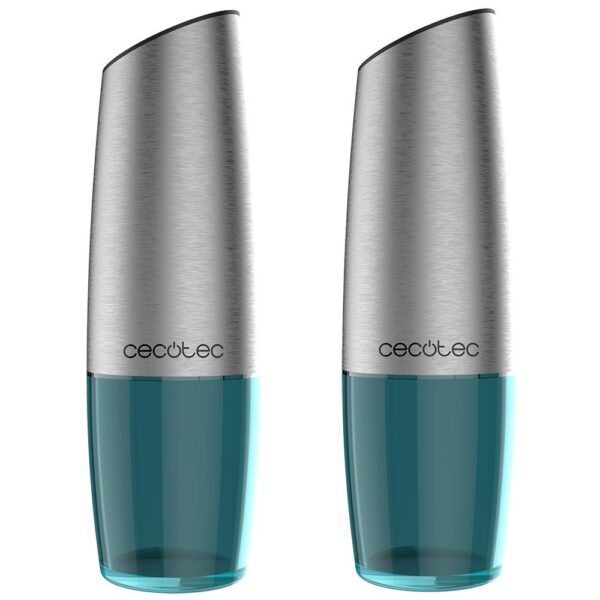 Imagen 2 Pack de 2 molinillos eléctricos Cecotec InstantMill Gravity Duo con función de gravedad, luz LED, molienda ajustable y acabados en acero inoxidable de alta calidad.