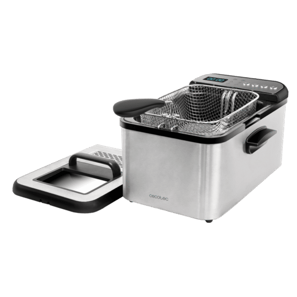 Imagen 2 Freidora CleanFry Luxury 3000 de 3,2 L y 2400 W. Acero inoxidable, filtro OilClean, 5 programas y tapa con ventana. Frituras crujientes y limpias de forma fácil.
