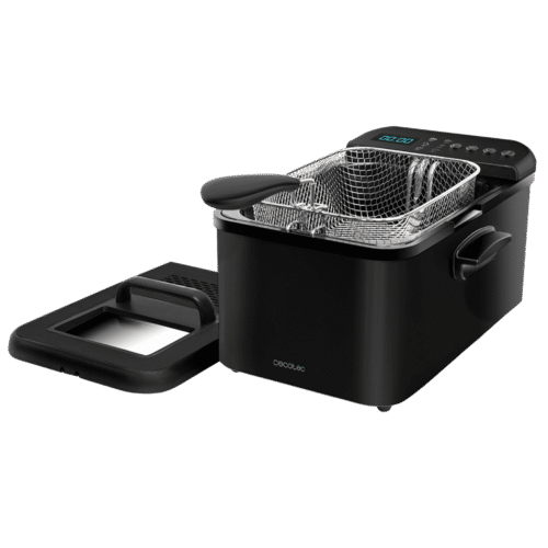 Imagen 2 Freidora de 4,2 L y 3270 W con filtro OilCleaner para mantener el aceite limpio. Diseño en acero negro, 5 programas y cubeta apta para lavavajillas.