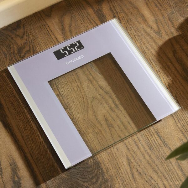Imagen 2 Báscula de baño digital Cecotec Surface Precision Healthy con plataforma de cristal templado de 30x30 cm. Soporta hasta 180 kg y cuenta con pantalla LCD.