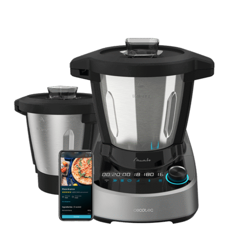 Imagen 2 Robot de cocina WiFi con 37 funciones y App. Incluye jarra Habana antiadherente, báscula integrada y sistema OneClick para cambio fácil de accesorios.