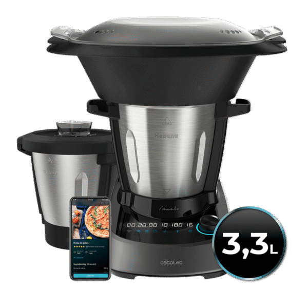 Imagen 3 Robot de cocina WiFi con 37 funciones y App. Incluye jarra Habana antiadherente, báscula integrada y sistema OneClick para cambio fácil de accesorios.