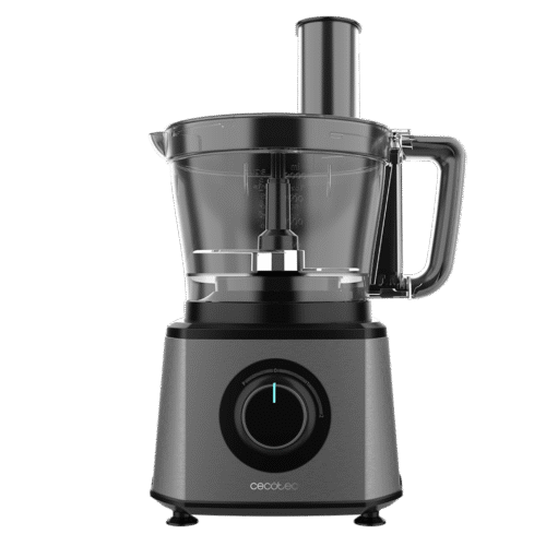 Imagen 2 Procesador de alimentos de 2000 W con cuerpo de acero inoxidable y bowl de 3,5 L. Incluye discos de corte, cuchillas para picar y amasar, y exprimidor.