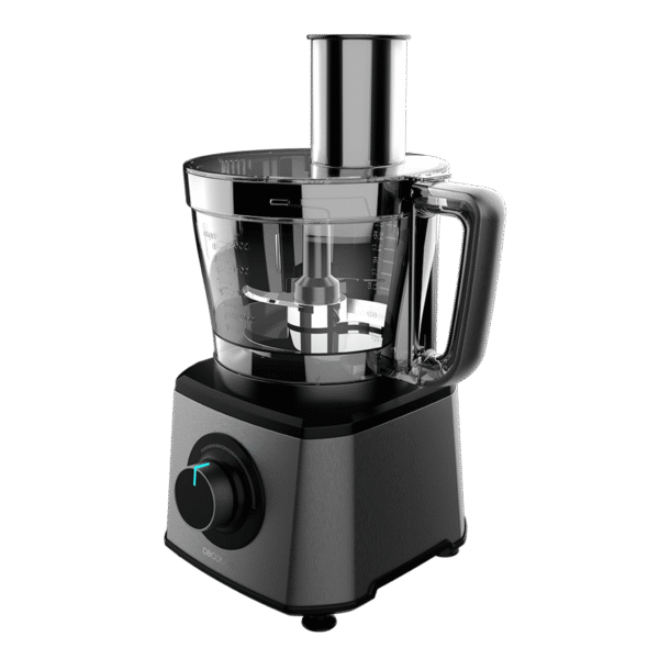 Imagen 3 Procesador de alimentos de 2000 W con cuerpo de acero inoxidable y bowl de 3,5 L. Incluye discos de corte, cuchillas para picar y amasar, y exprimidor.