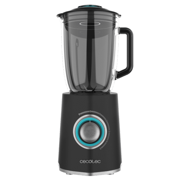 Imagen 2 Batidora de vaso Cecotec de 2000 W con 6 cuchillas de titanio negro, función pica hielo y vaso sport. Potencia máxima y versatilidad para batidos y smoothies.