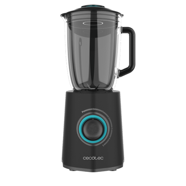 Imagen 2 Batidora de vaso Cecotec Power Black Titanium 2300MAX Mix Go con 2300W, 6 cuchillas de titanio negro, función pica hielo, modo Turbo y vaso sport portátil.