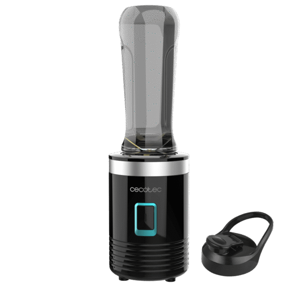 Imagen 2 Batidora de smoothies compacta con 300 W, cuchillas de titanio negro y vaso portátil de 570 ml. Ideal para batidos saludables y fáciles de transportar a diario.