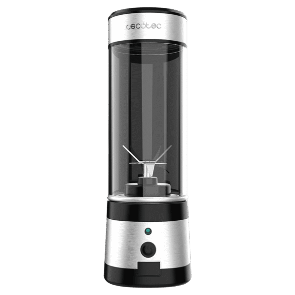 Imagen 2 Batidora de smoothies WanderlustMix USB de Cecotec con 126 W, 4 cuchillas de titanio negro y vaso portátil de 500 ml para preparar batidos en cualquier lugar.