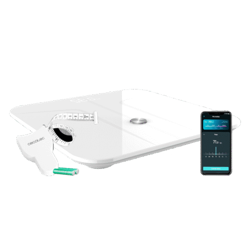 Imagen 2 Báscula inteligente Cecotec Surface Precision 970 Smart Healthy. Medición de bioimpedancia, conectividad Bluetooth y superficie de vidrio templado de seguridad.