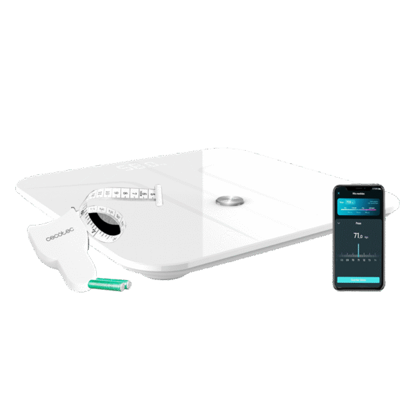 Imagen 2 Báscula inteligente Cecotec Surface Precision 970 Smart Healthy. Medición de bioimpedancia, conectividad Bluetooth y superficie de vidrio templado de seguridad.