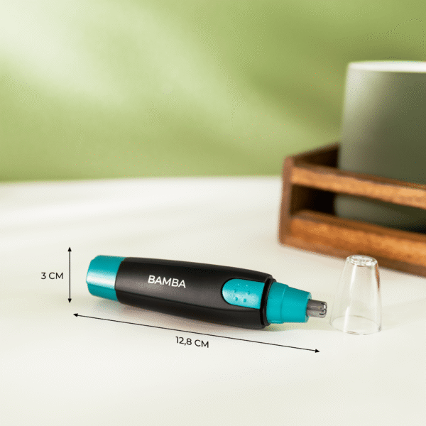 Imagen 8 Cortapelos de nariz y orejas Bamba PrecisionCare NoseTrim con cuchillas de acero inoxidable y diseño ergonómico para un corte preciso, seguro y sin tirones.