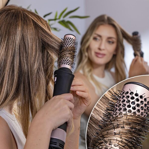 Imagen 5 Moldea tu cabello con Bamba CeramicCare 10in1 Styler. Cepillo de aire con 10 cabezales, recubrimiento cerámico, 3 temperaturas y 2 velocidades para looks variados.