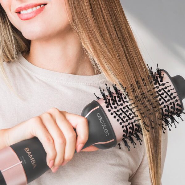 Imagen 6 Cepillo alisador de aire Bamba CeramicCare Single con 1200 W, revestimiento cerámico y 3 temperaturas para un cabello suave, brillante y sin encrespamiento.